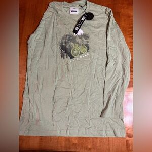 Promise Long Sleeve Shirt - Light Green with Bike Graphic